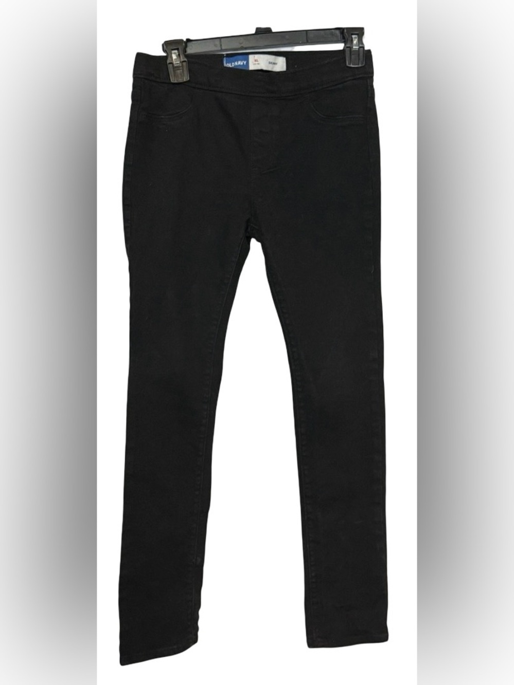 Old Navy Girls XL 14/16 Black Jeggings Skinny Pull On Stretch Denim Pants Jeans
